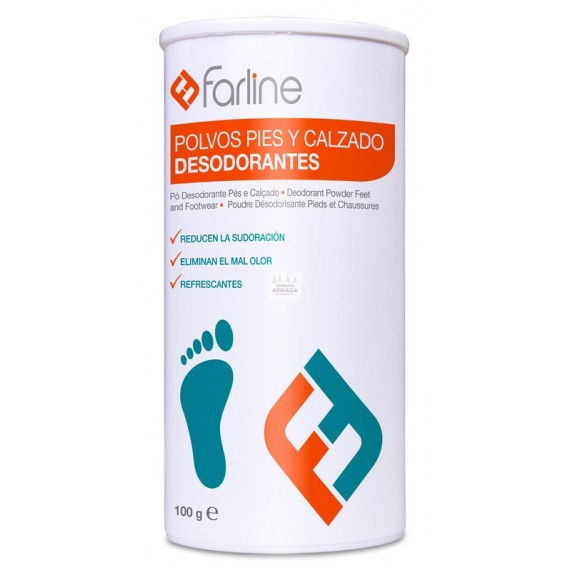 FARLINE DESODORANTE POLVO PIES Y CALZADO 100 G