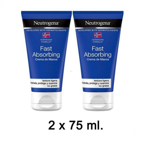 NEUTROGENA CREMA DE MANOS RAPIDA ABSORCION 2 X 75ML