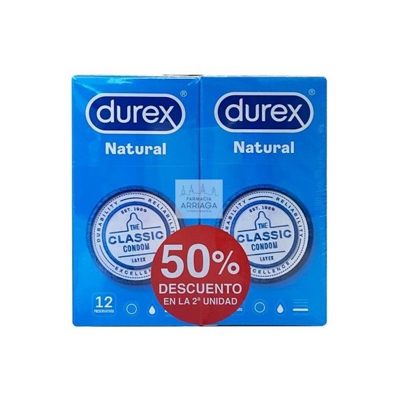 PACK DUREX NATURAL PLUS 12 PRESERVATIVOS 2 CAJAS