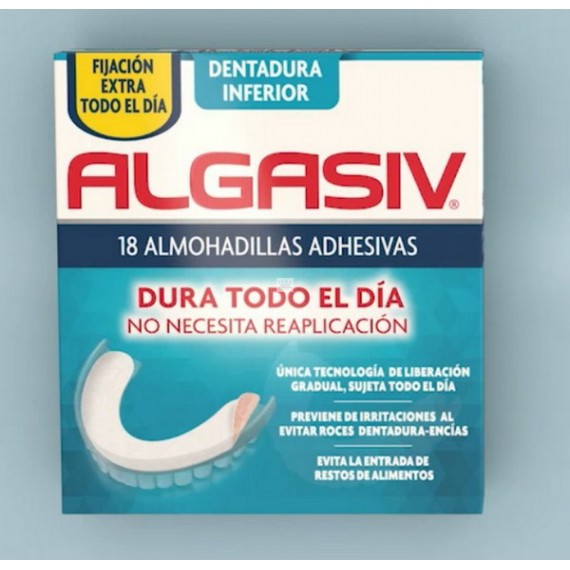 ALGASIV ALMOHADILLAS ADHESIVAS PROTESIS 18 U INF