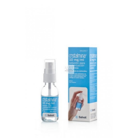 CRISTALMINA 10 mg/ml SOLUCION PARA PULVERIZACION CUTANEA 1 FRASCO 25 ml