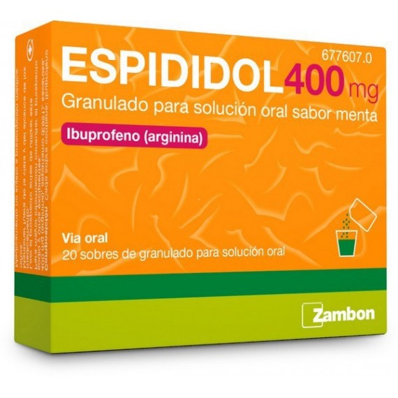 ESPIDIDOL 400 mg 20 SOBRES GRANULADO PARA SOLUCION ORAL (SABOR MENTA)