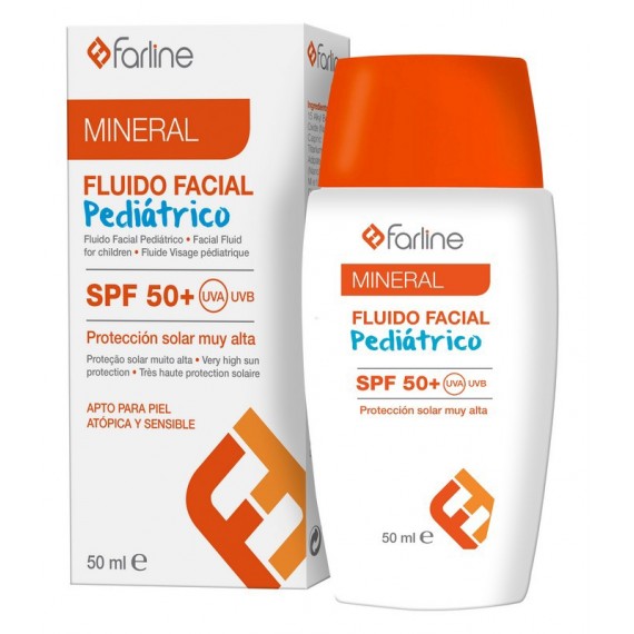 FARLINE SOLAR FLUIDO FACIAL PEDIATRICO MINERAL PIEL ATOPICA SPF 50+ 50 ML
