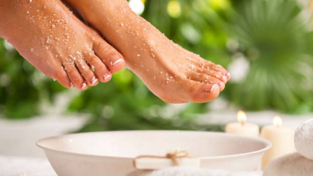 exfoliación de los pies