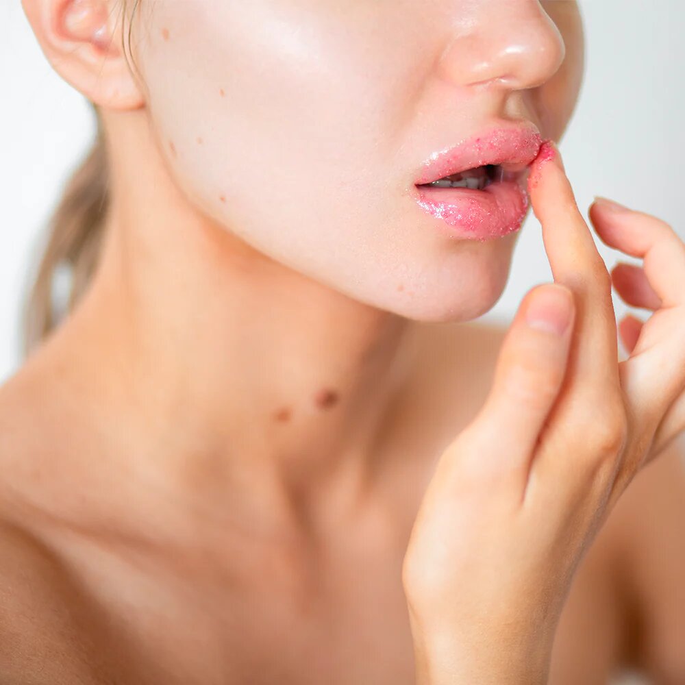 exfoliación de los labios